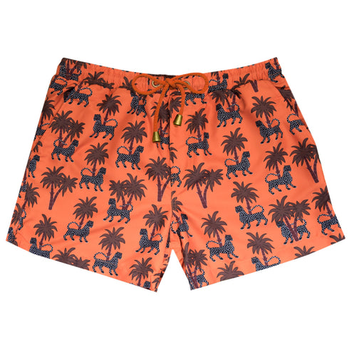 Gattopardo orange swim shorts